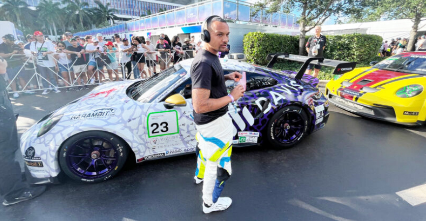 First Black Racer In Porsche Carrera Cup Competes At Formula One Miami Grand Prix